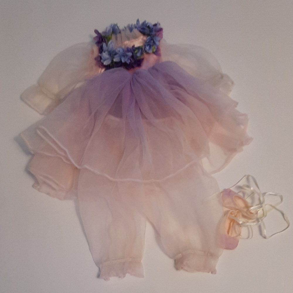 Pastel Fairy Costume with Floral neck line,
